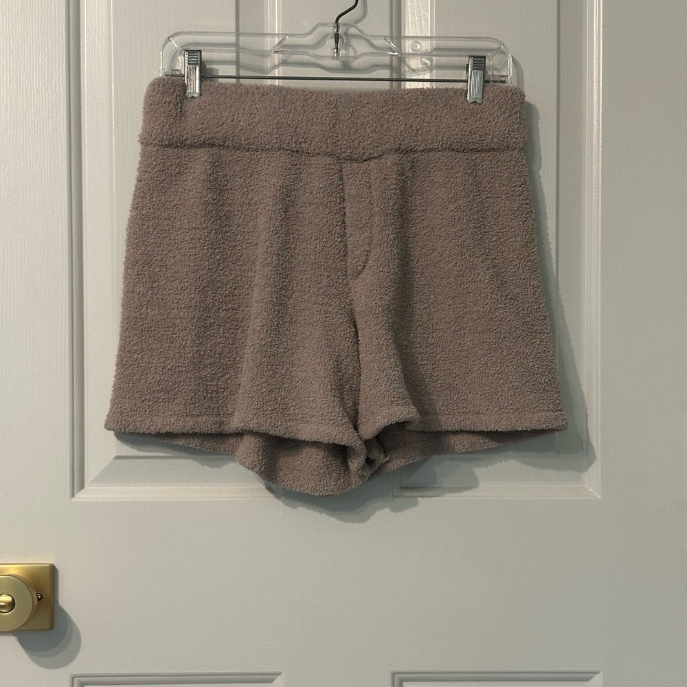 Cozy Brown Fleece Booty Shorts